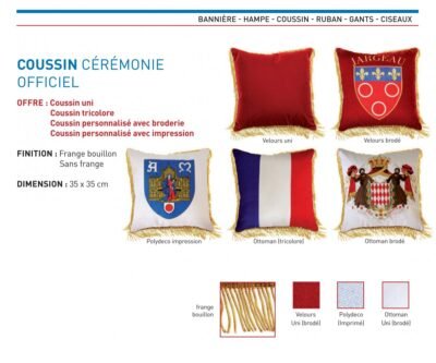 Coussin cérémonie inauguration